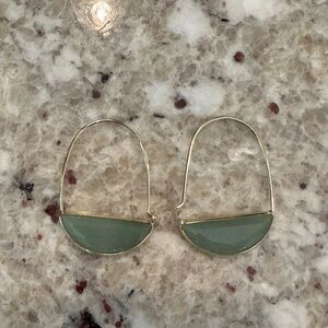 Anthropology Gold and Blue/Green Earrings